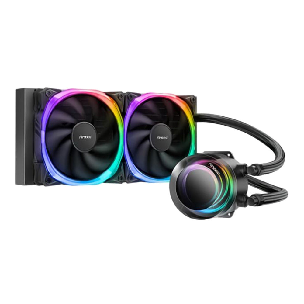 ANTEC VORTEX 240mm ARGB AIO Liquid CPU Cooler + ARGB Controller, EPDM High-Density Tubing, LGA 115x, 1200, 1700, 20xx, AM3, AM4 AM5, s