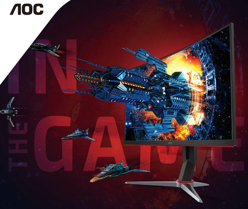 AOC 27" Curved VA QHD Gaming Monitor - 144Hz, 1ms, FreeSync Premium, HDR, VESA Mount