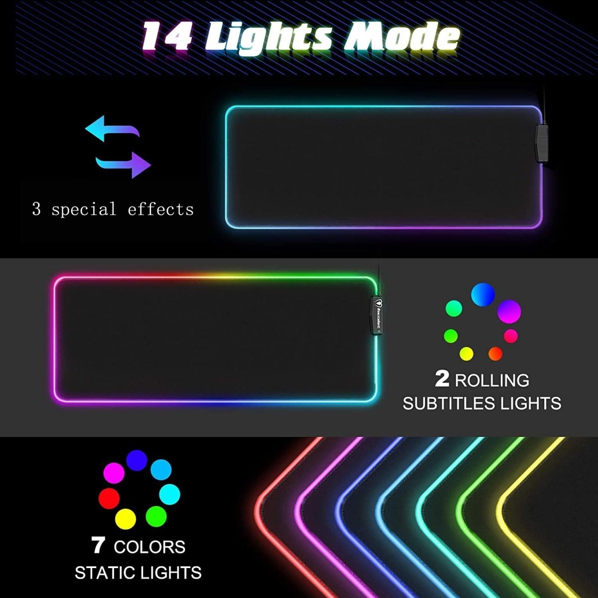 LED Gaming Mouse Pad Large