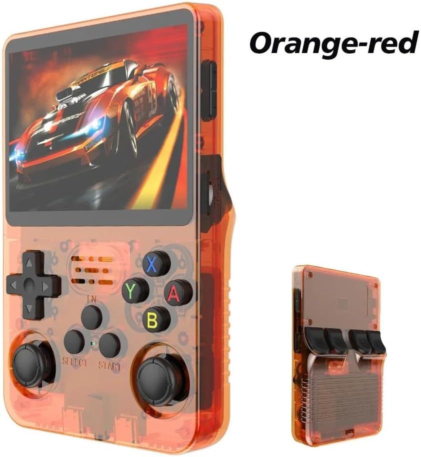 Retro Portable Gaming Console with 128GB, 64GB, 1-2 Memory Cards, 3D Games, HD Display, Dual Joysticks