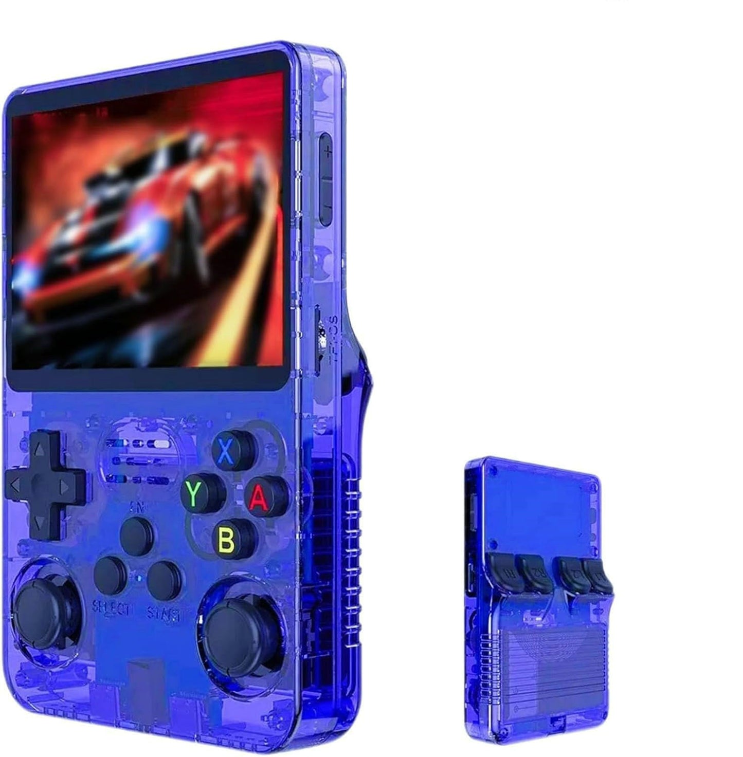 Retro Portable Gaming Console with 128GB, 64GB, 1-2 Memory Cards, 3D Games, HD Display, Dual Joysticks